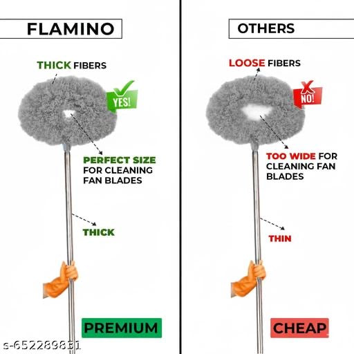 EXTENDABLE MICROFIBER CEILING FAN CLEANING DUSTER